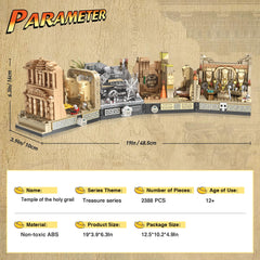 BuicraHub Temple Building Set bottomless bridge adds dramatic challenge to storytelling.