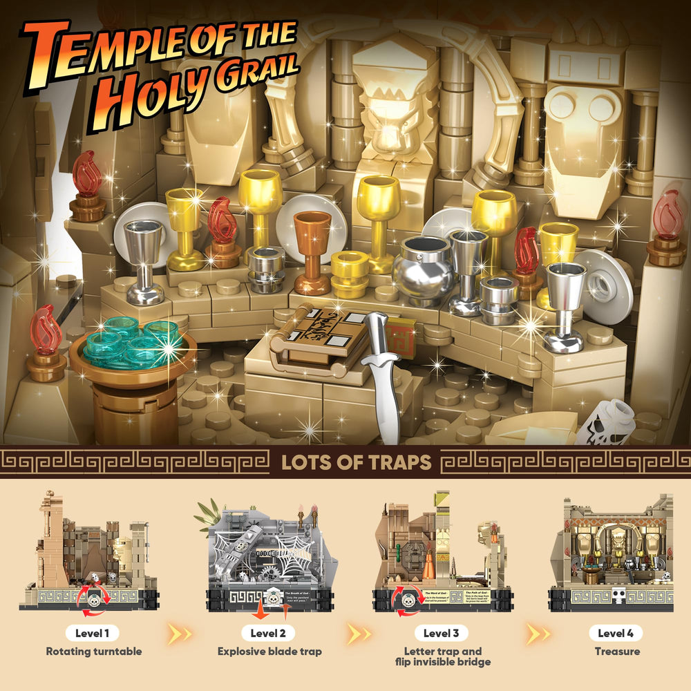 BuicraHub Temple Building Set three levels support layered construction and storytelling.