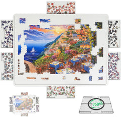 BuilderButler 360° rotation puzzle board for smooth assembly and reduced strain.
