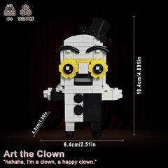 BUILDIFY Art the Clown block set yellow glasses detail ideal for fan display