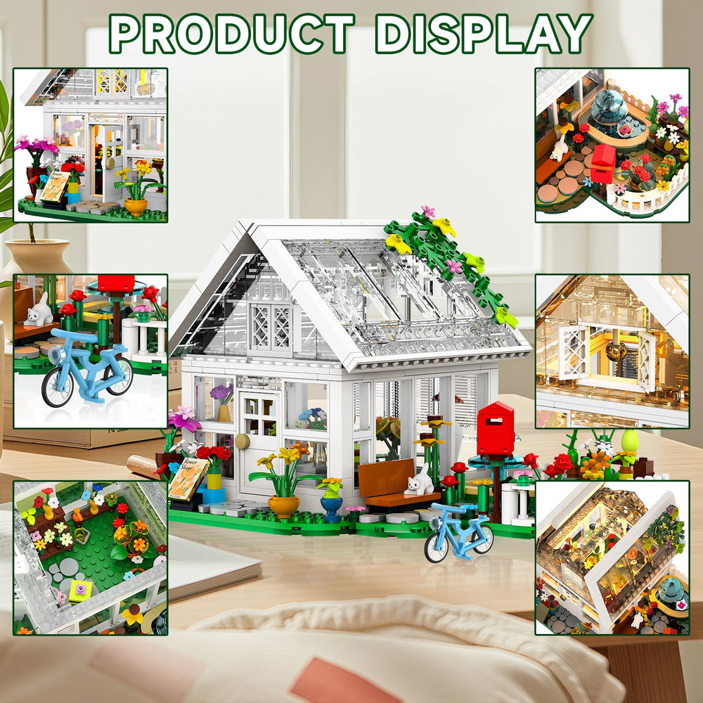 Buildify Flower House garden yard scene inspires imaginative play and storytelling.