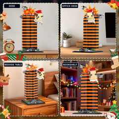 Buildify Naka Tami Plaza Building Set with Lights fits on desks and shelves for easy showcasing