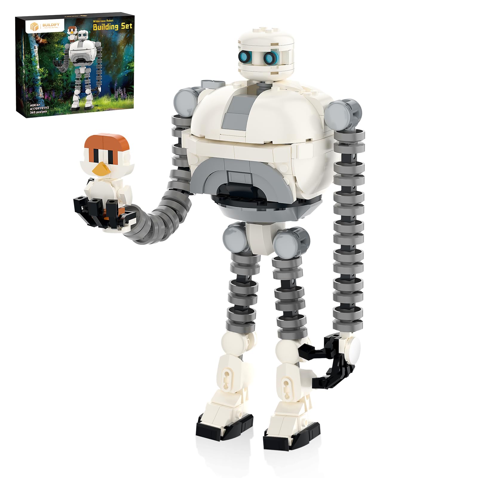BUILDIFY Wildarness Roaz robot on shoulder for imaginative play and companionship.