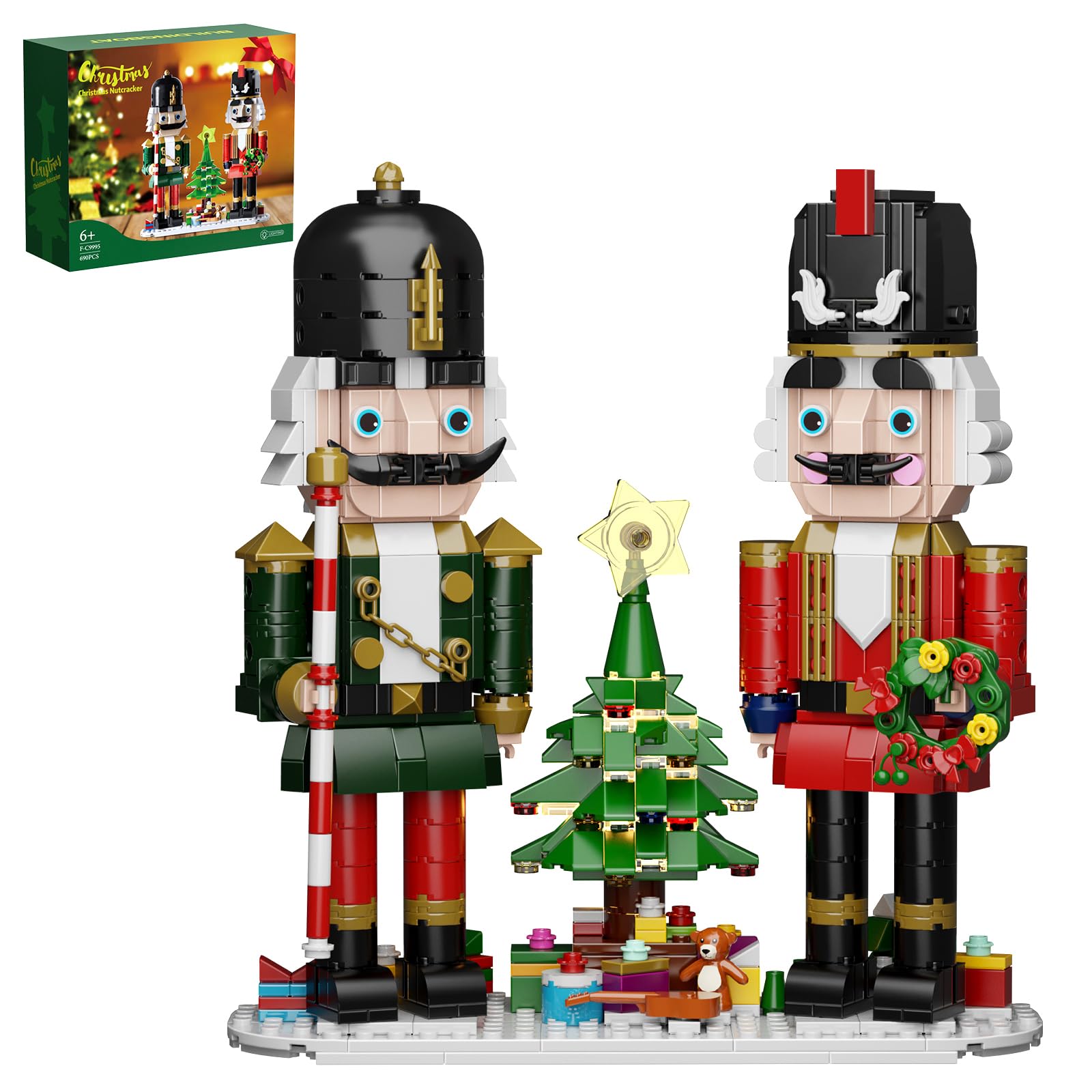 BuildingBoat Christmas Nutcracker Kit full display ready for shelf