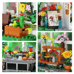 BuildingBoat Flower House dimensions 16 cm compact display on shelves