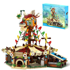 BuildingBoat Horse Station rooftop with horse-head decoration for immersive display