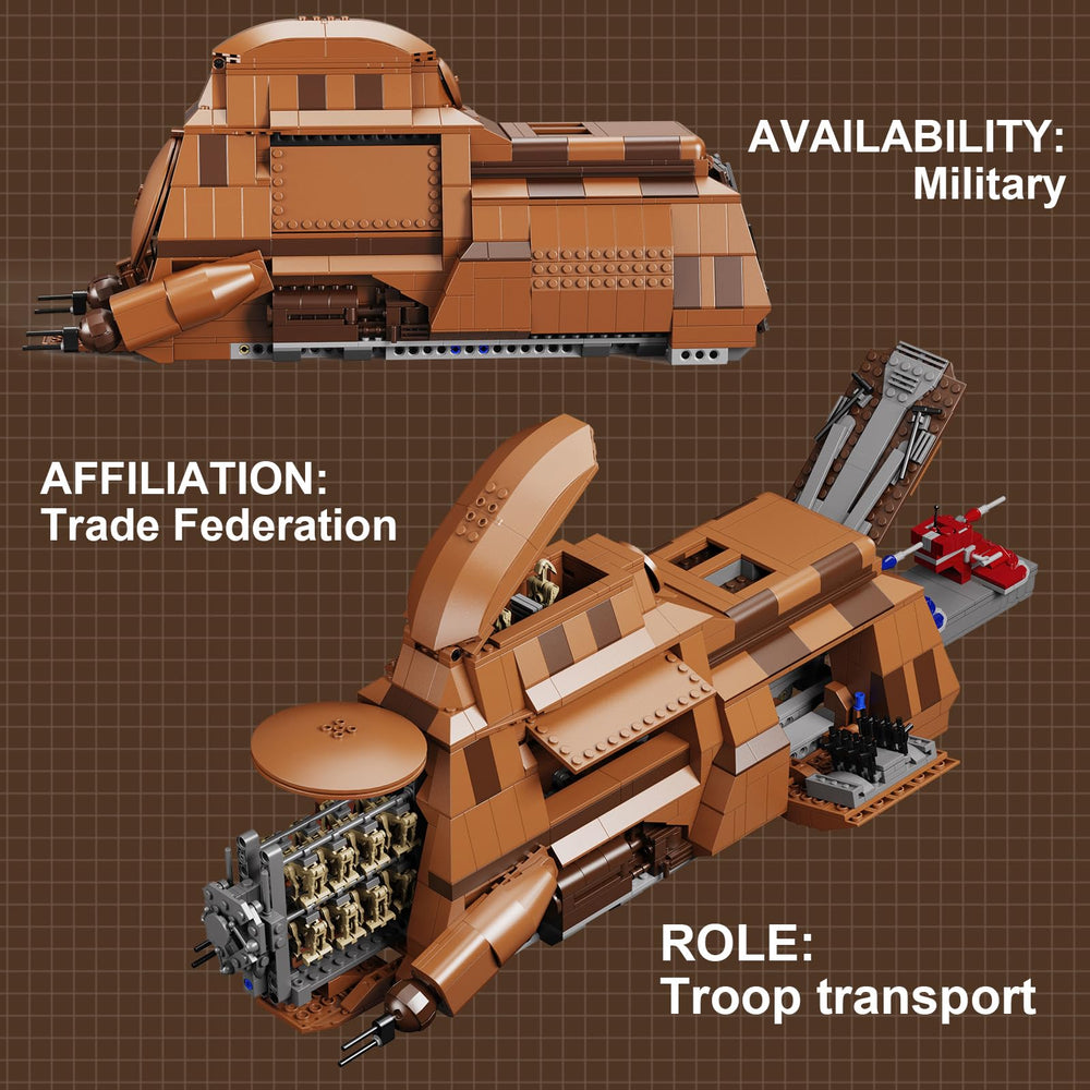 BuildingBoat multi-troop transport rear hatch opens to deploy troops