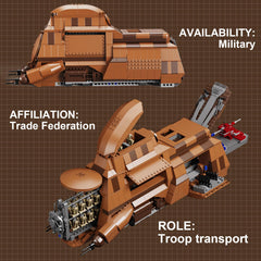 BuildingBoat multi-troop transport rear hatch opens to deploy troops