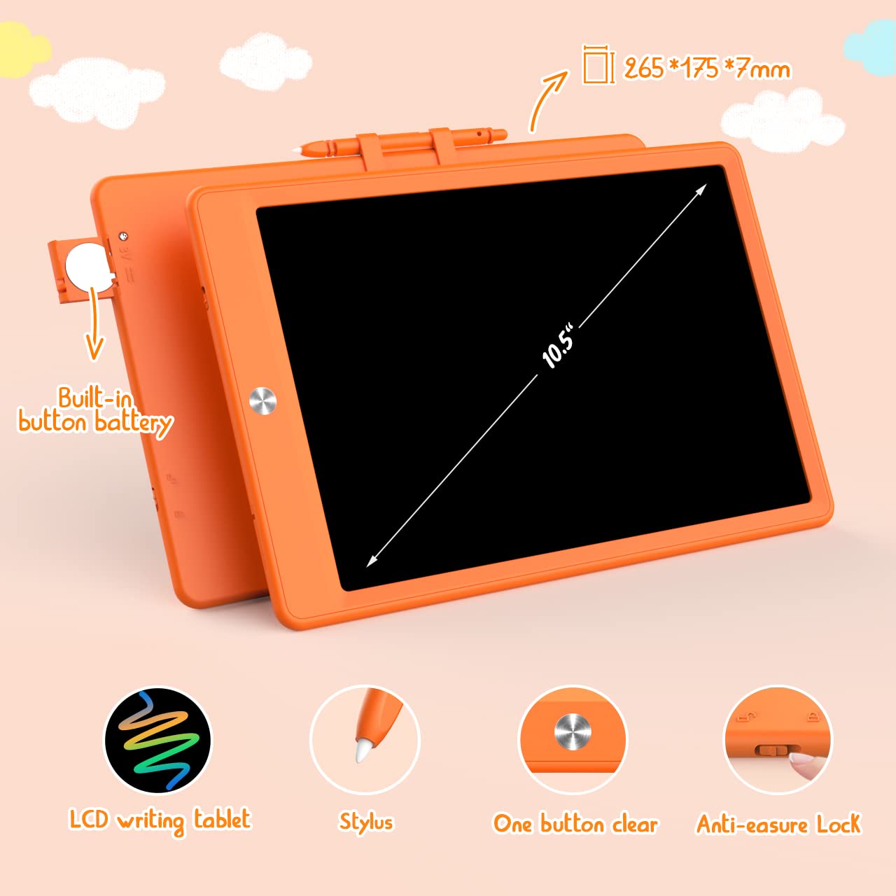 BUKEBU doodle board with colorful lines encourages creativity during play sessions