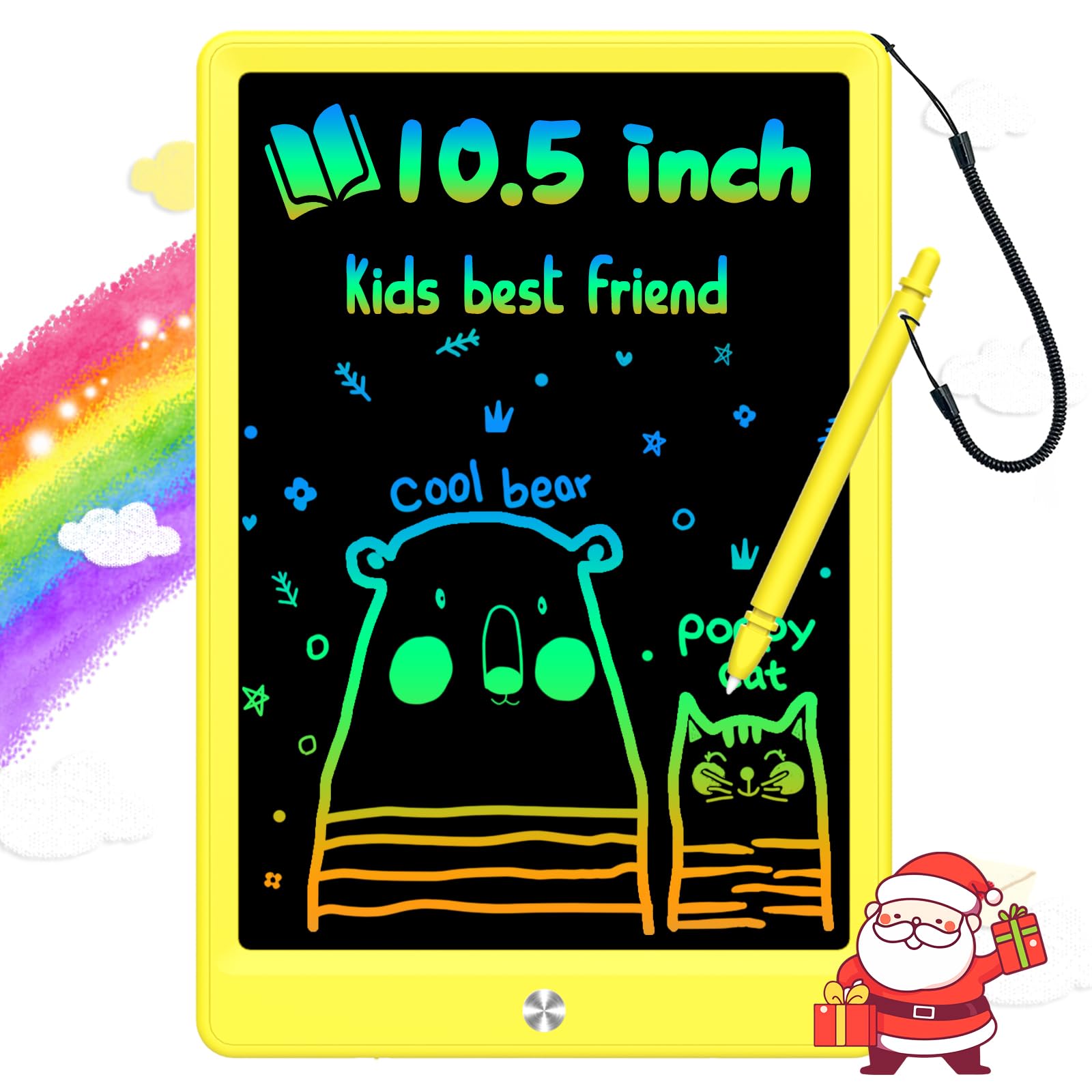 BUKEBU LCD writing tablet front view with 10.5-inch display for kids