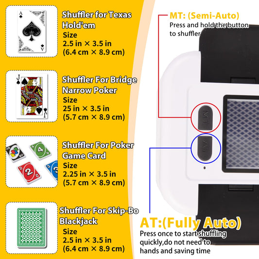Buldoospok automatic shuffler charging via USB-C for convenient power on the go