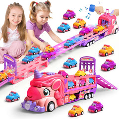 Bulucoben Unicorn Car with foldable track for compact, engaging playtime.