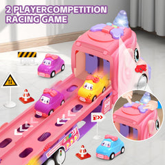 Bulucoben unicorn car features light and sound to energize pretend play.