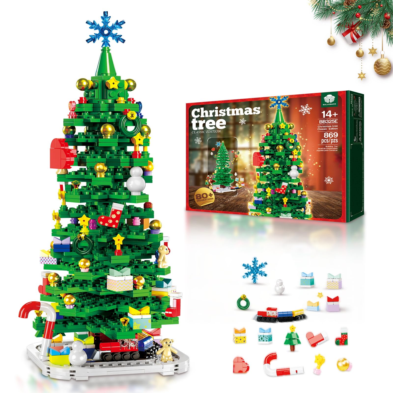 BULUOBANG Christmas tree assembly pieces for festive family fun.