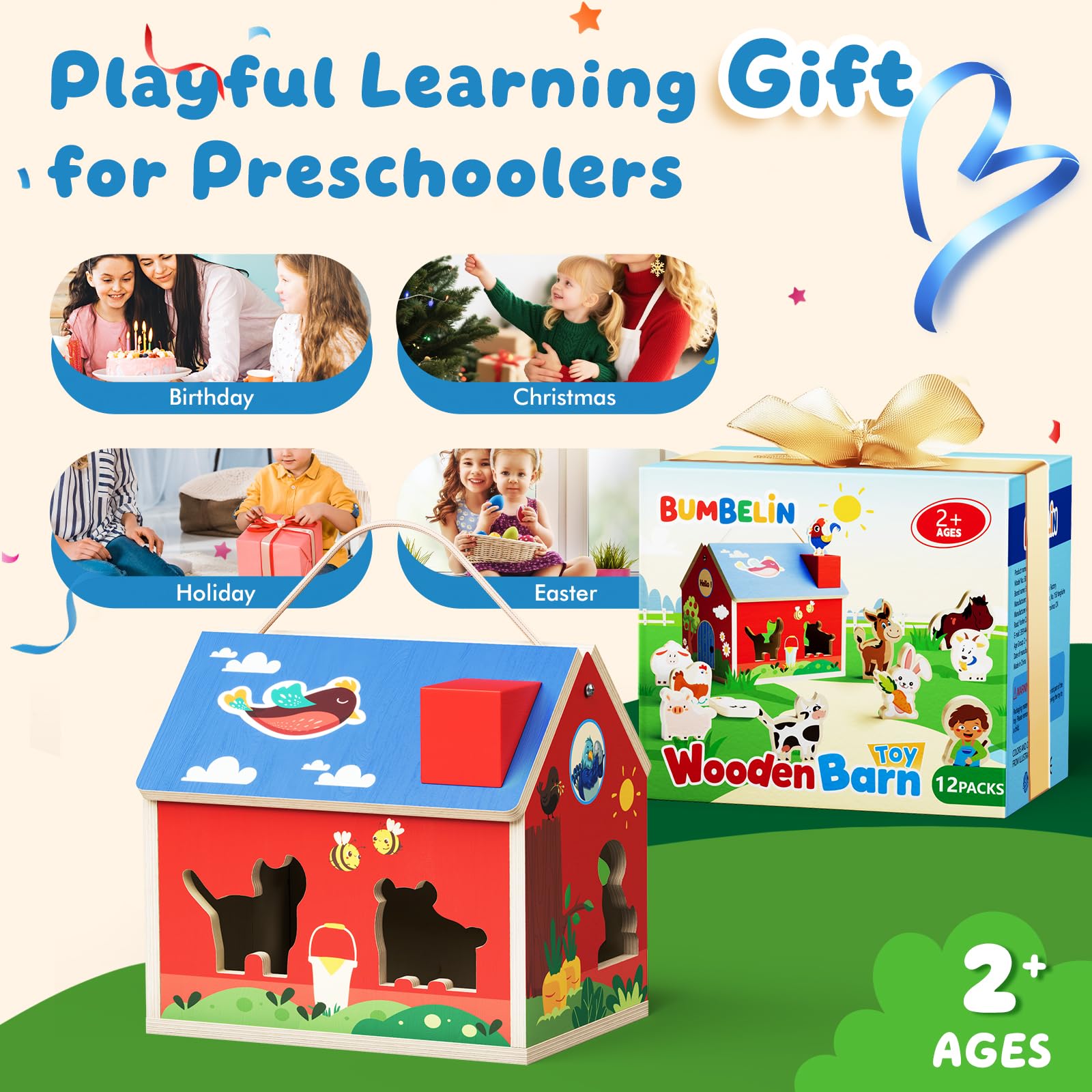 Gift-ready packaging makes a thoughtful educational present for toddlers.