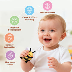 BUMBELIN Montessori bee hive promotes fine motor skills through setup play.