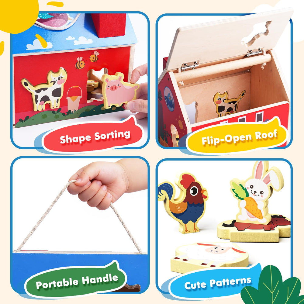 Twelve-piece set featuring familiar farm animals for imaginative storytelling adventures.
