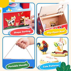 Twelve-piece set featuring familiar farm animals for imaginative storytelling adventures.
