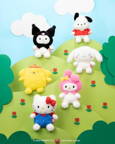 BumBumz Hello Kitty in blue overalls with red bow.