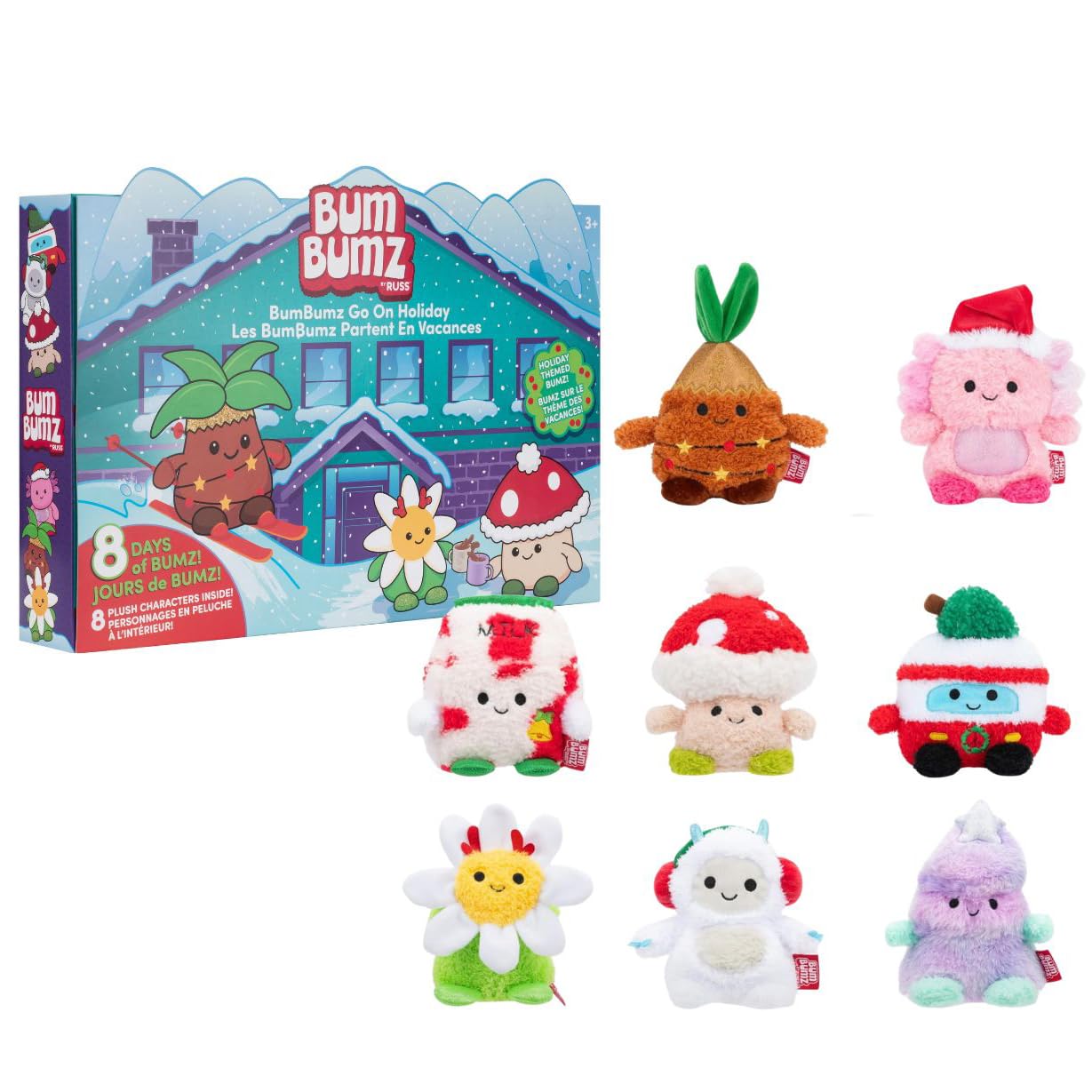 BumBumz Santa Milk Maxine closeup—soft fabric for tactile sensory play.