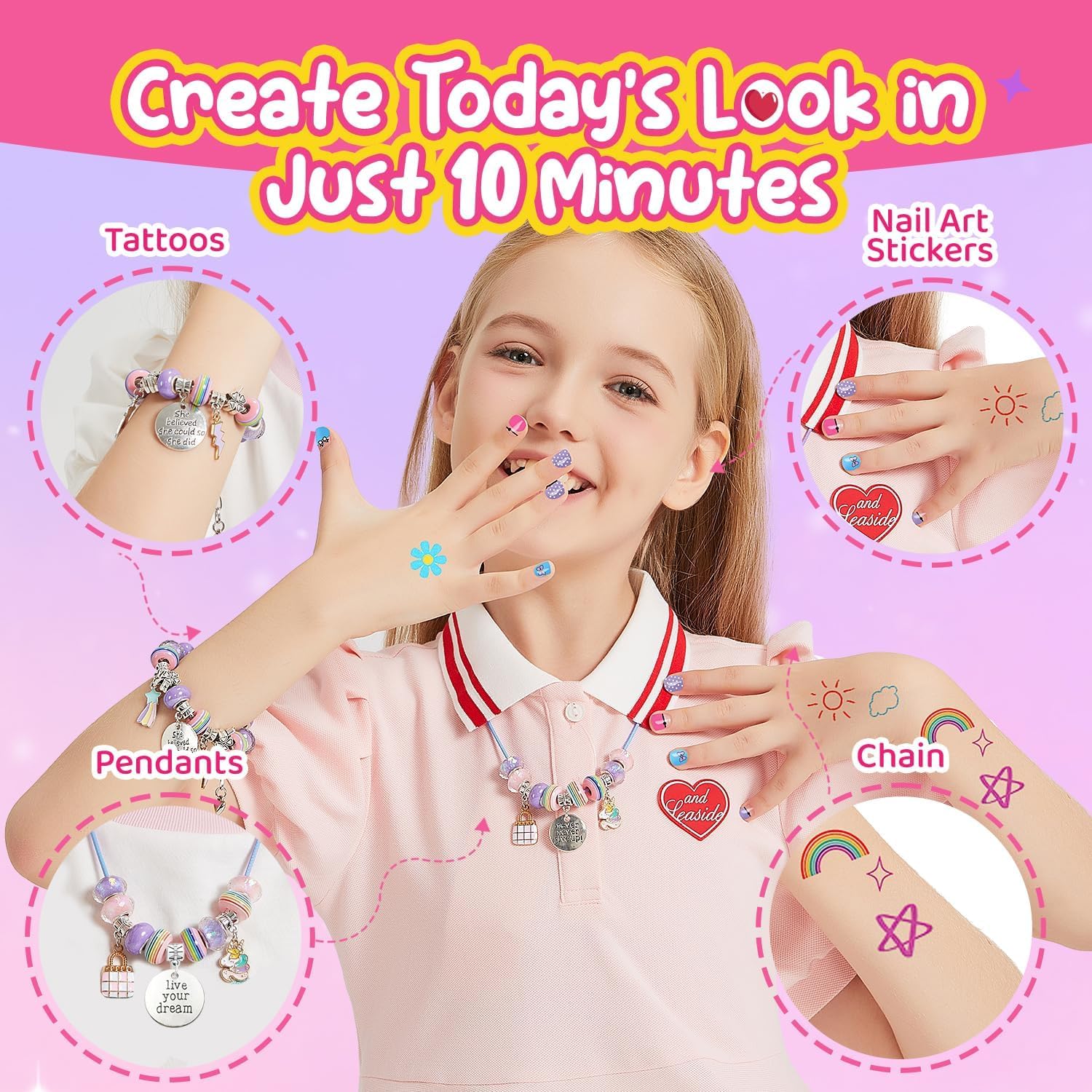 Bunny Bubbles makeup kit mirror helps kids check looks while playing dress-up.