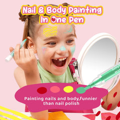 Bunny Bubbles color tattoo pens arranged for easy beginner makeup play.