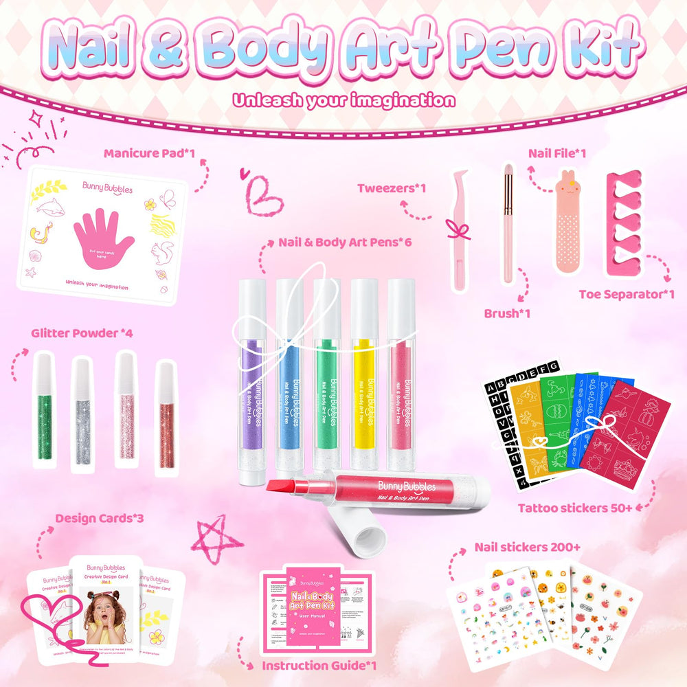 Bunny Bubbles party-ready set ideal for birthdays and sleepovers.