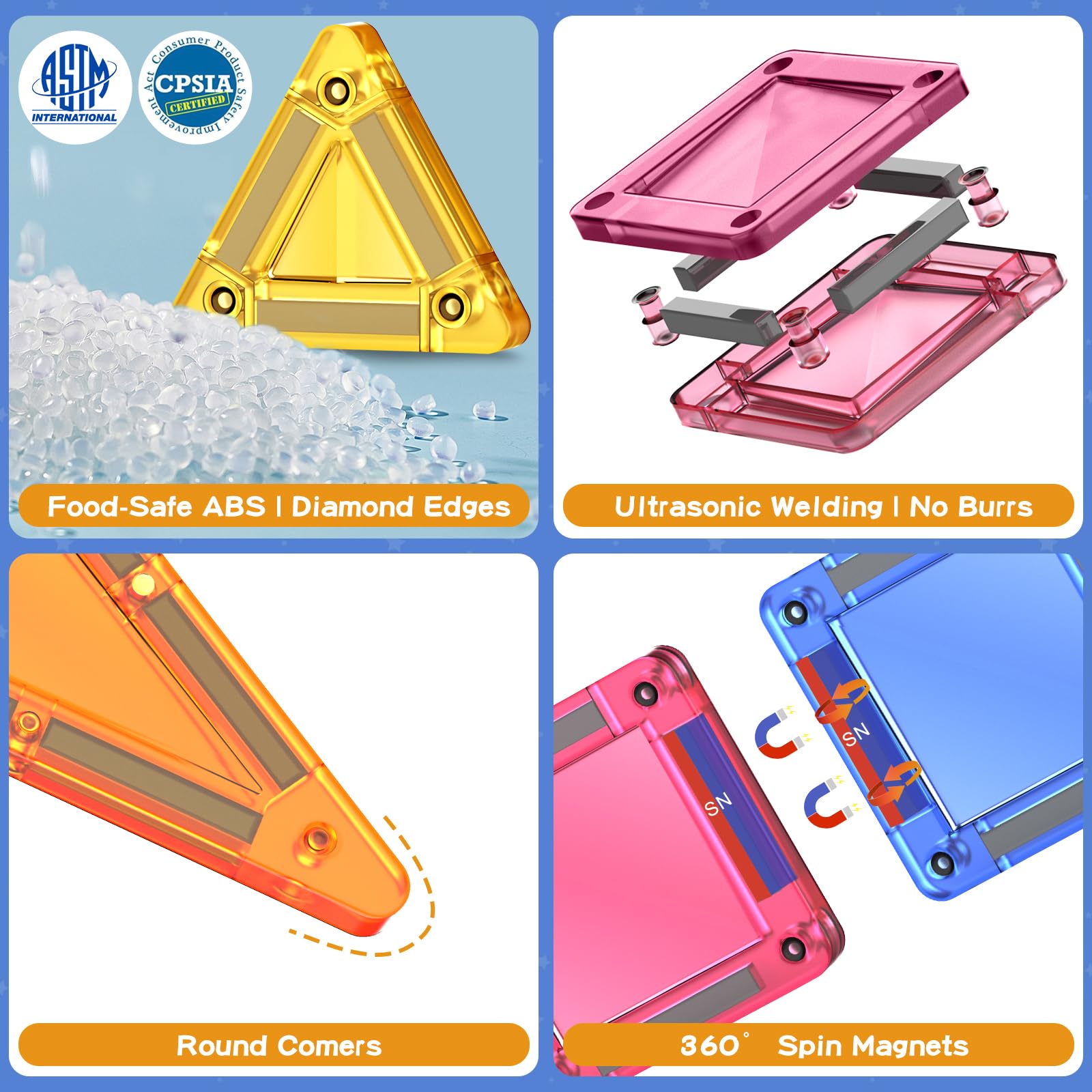 BunnyBoo travel case and base support portable, stable building anywhere.