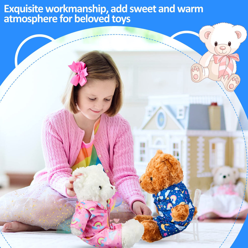 Bunnycool blue bear pajama set makes a thoughtful plush toy gift.