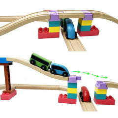 Bunu1492 connector compatible with BRIO and Right Track Toys wooden tracks.