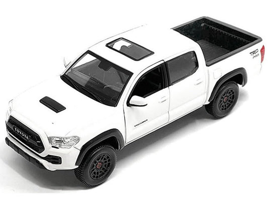 Buosha Tacoma TRD PRO white diecast model with sunroof, detailed interior for collectors