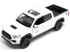 Buosha Tacoma TRD PRO white diecast model with sunroof, detailed interior for collectors
