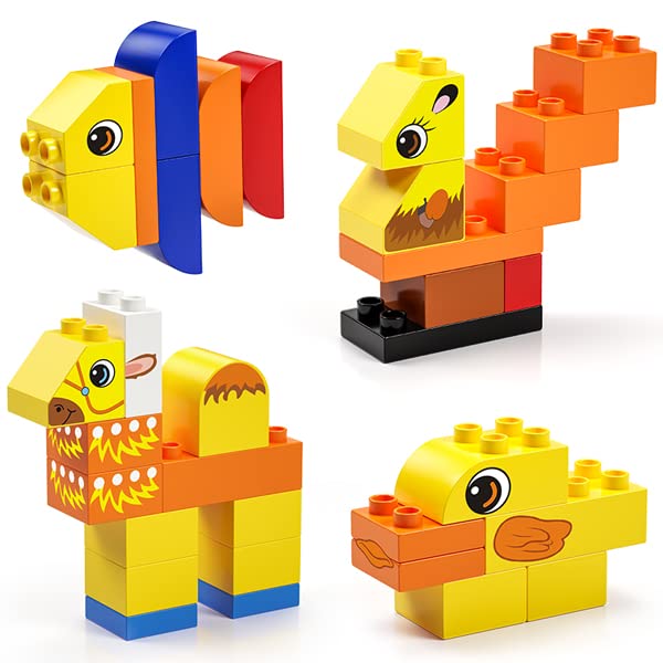burgkidz garden, house, and castle builds with blocks.