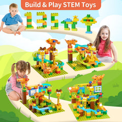 burgkidz giant blocks dino assembly shows oversized blocks for easy grasp