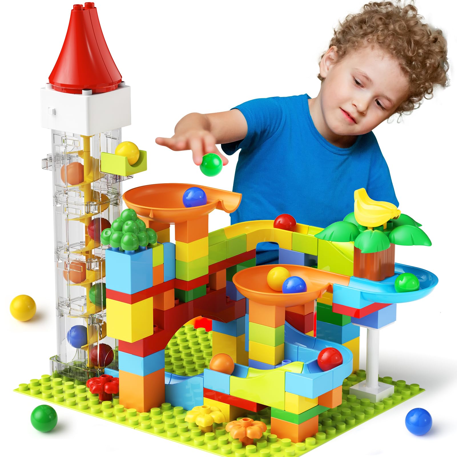 burgkidz Marble Run Motorized Elevator: endless lifts for repeated launches and focused play