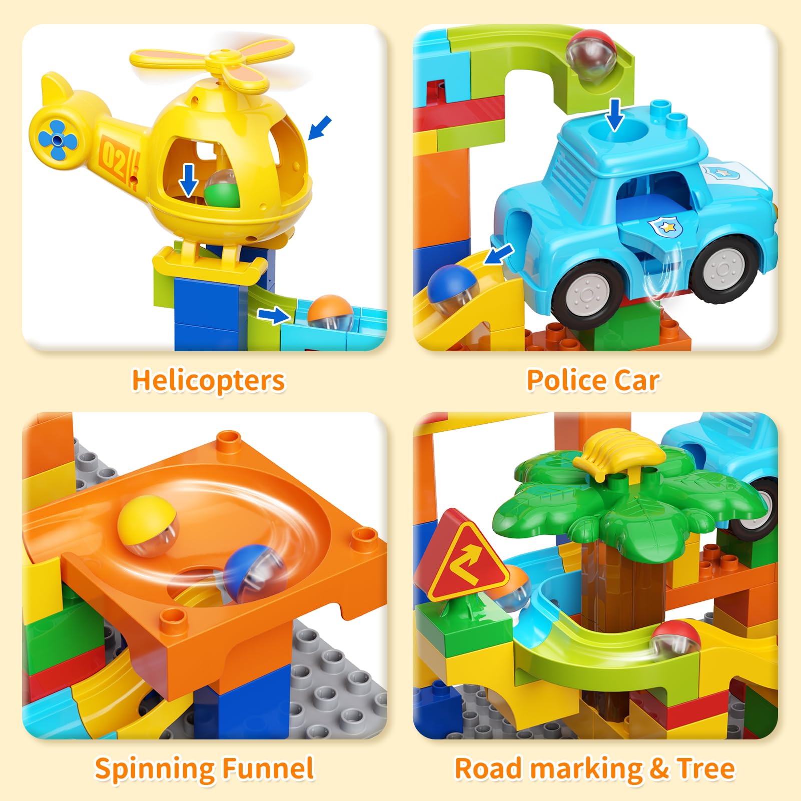 burgkidz Marble Runs compatible blocks enable endless build options