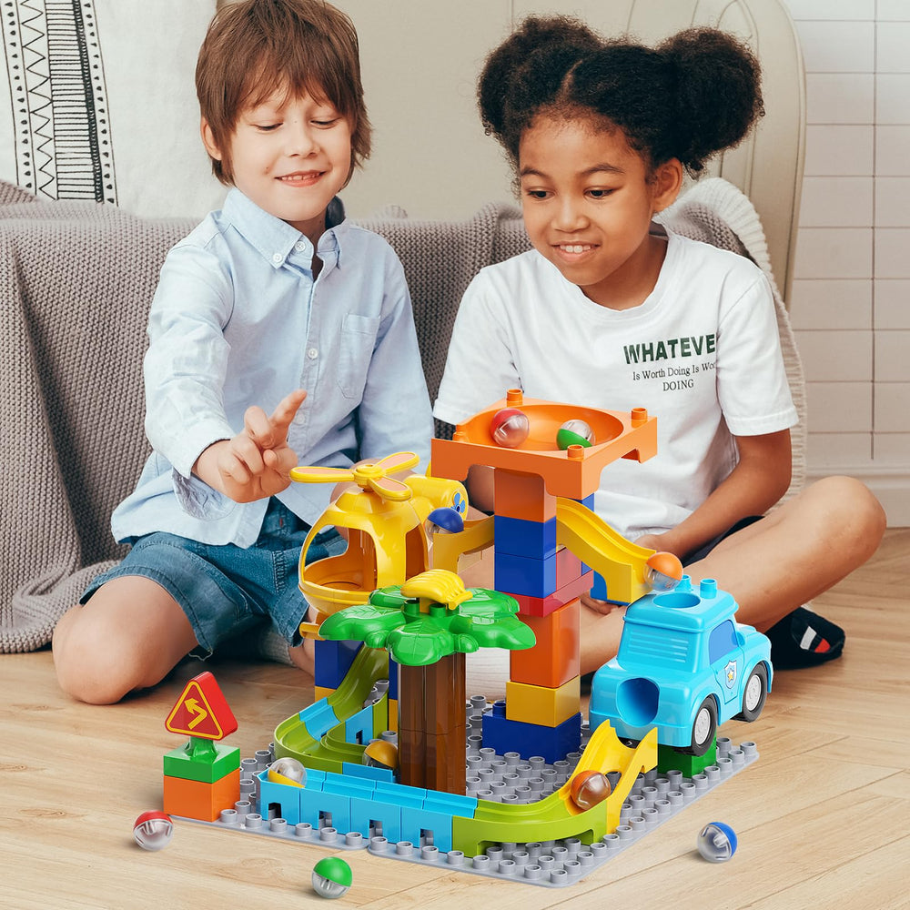 burgkidz Marble Runs safety-rounded edges for gentle play