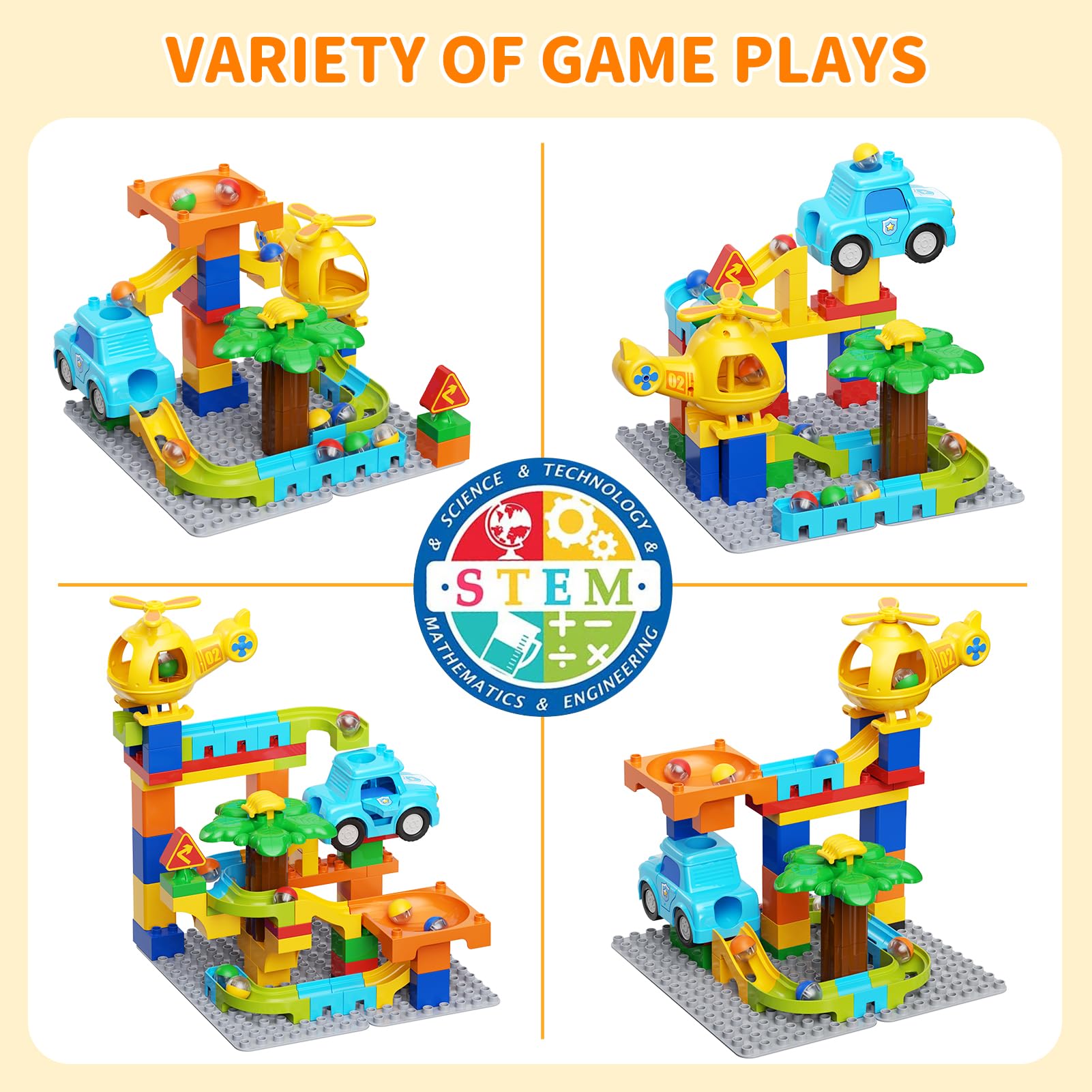 burgkidz Marble Runs STEM learning through cause-and-effect play