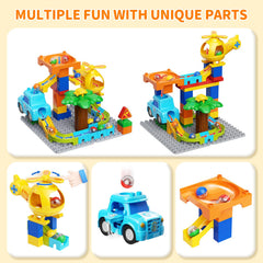 burgkidz Marble Runs variety of pieces supports creative layouts