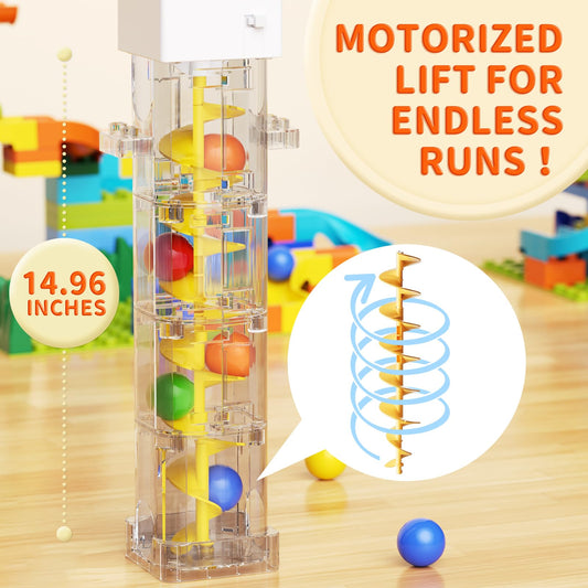 burgkidz transparent elevator lift showing gears for visual learning