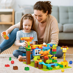 burgkidz two giraffes stable tracks support varied layouts