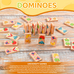 Busaurus domino animals scene featuring a dog and a cat for matching practice.