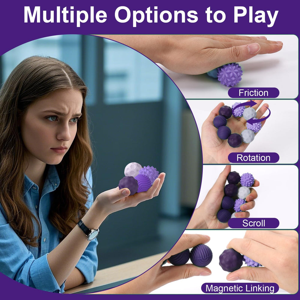 BUSOHA silicone fidget ball compact portable design for on-the-go calm.