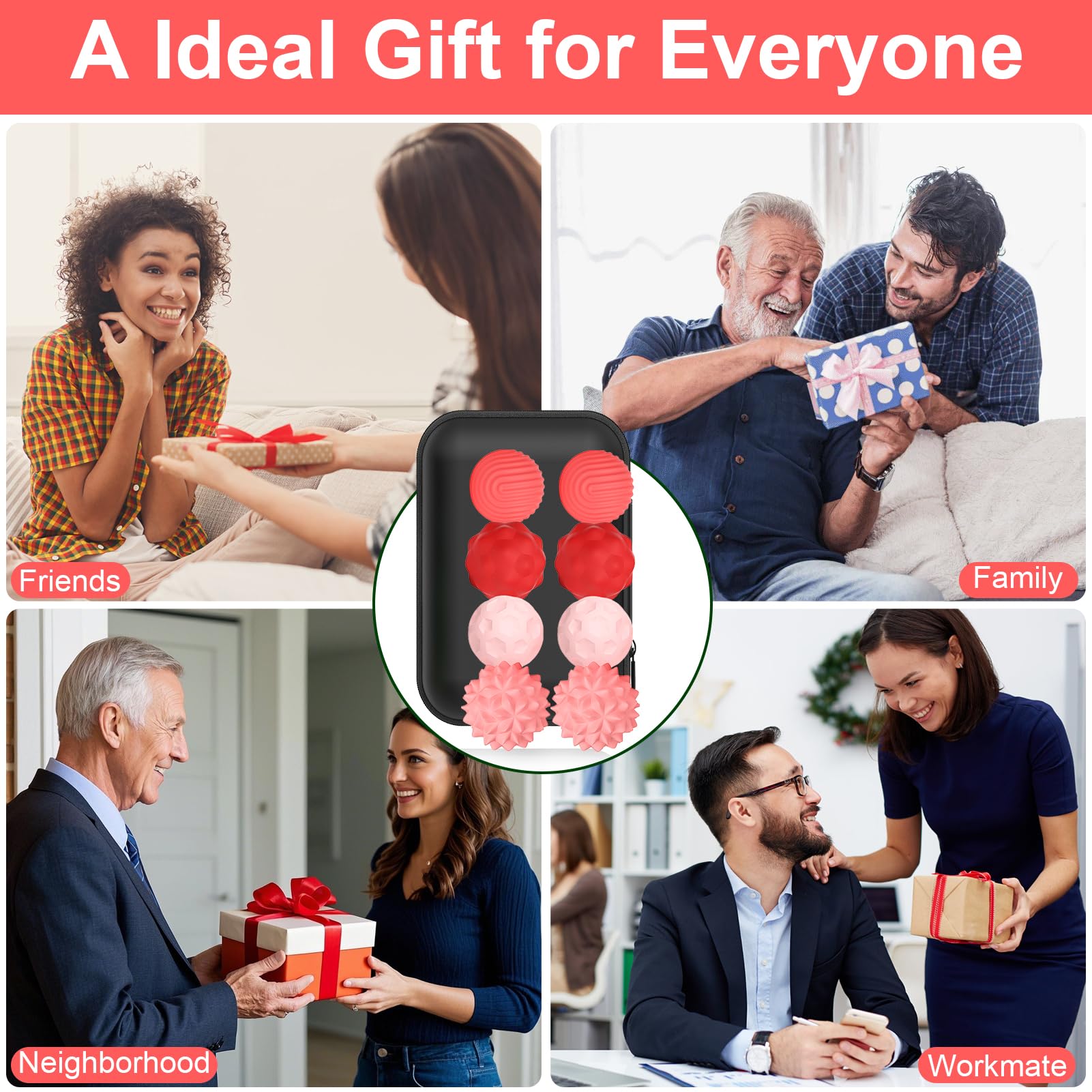 BUSOHA silicone fidget ball gift idea, thoughtful desk companion.