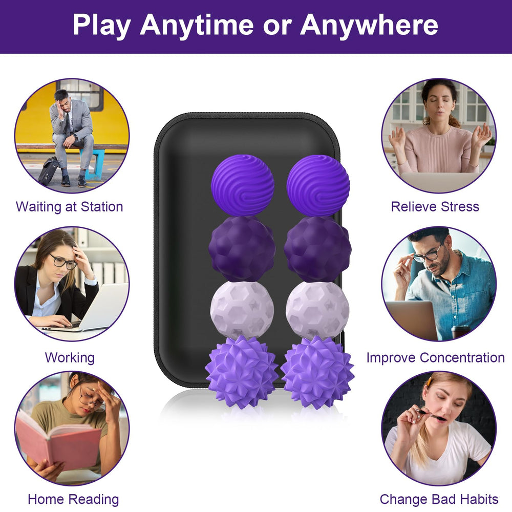 BUSOHA purple silicone fidget ball close-up demonstrates color and texture for focus.