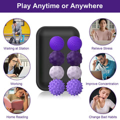 BUSOHA purple silicone fidget ball close-up demonstrates color and texture for focus.
