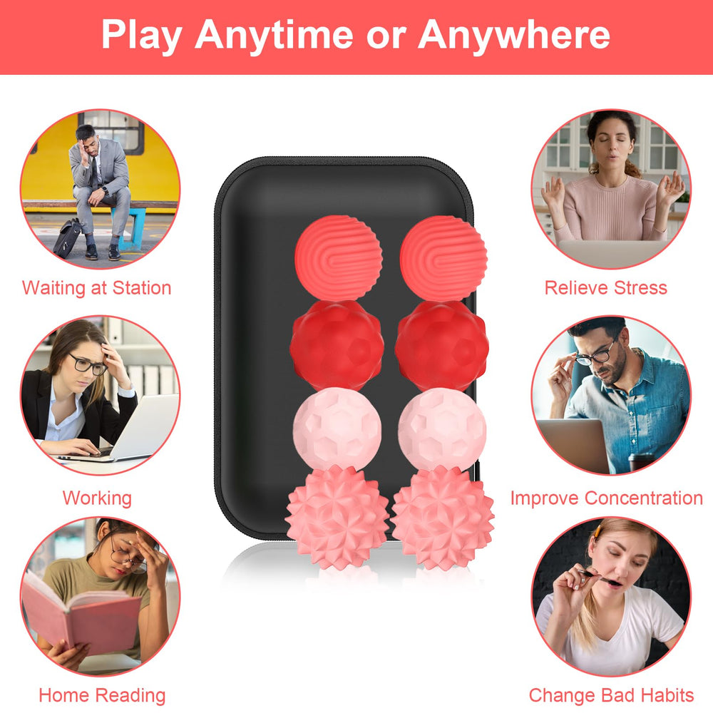 BUSOHA silicone fidget ball quiet use, discreet stress relief.