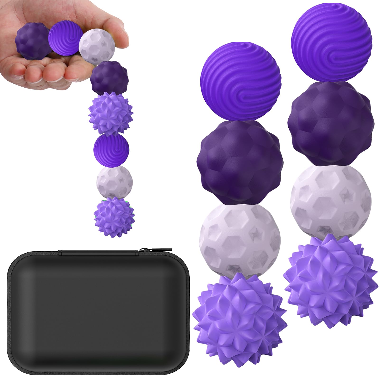 BUSOHA silicone fidget ball texture close-up for tactile stimulation and focus.