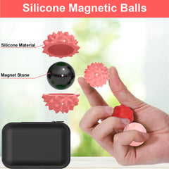 BUSOHA silicone fidget ball texture grid, varied sensation for calm.