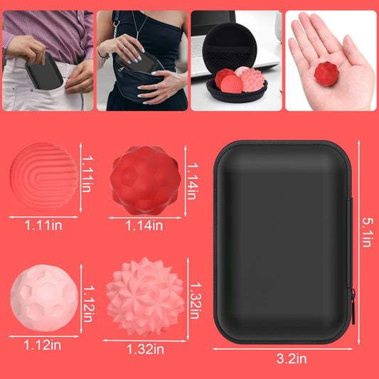 BUSOHA silicone fidget ball texture rough, tactile feedback for focus.